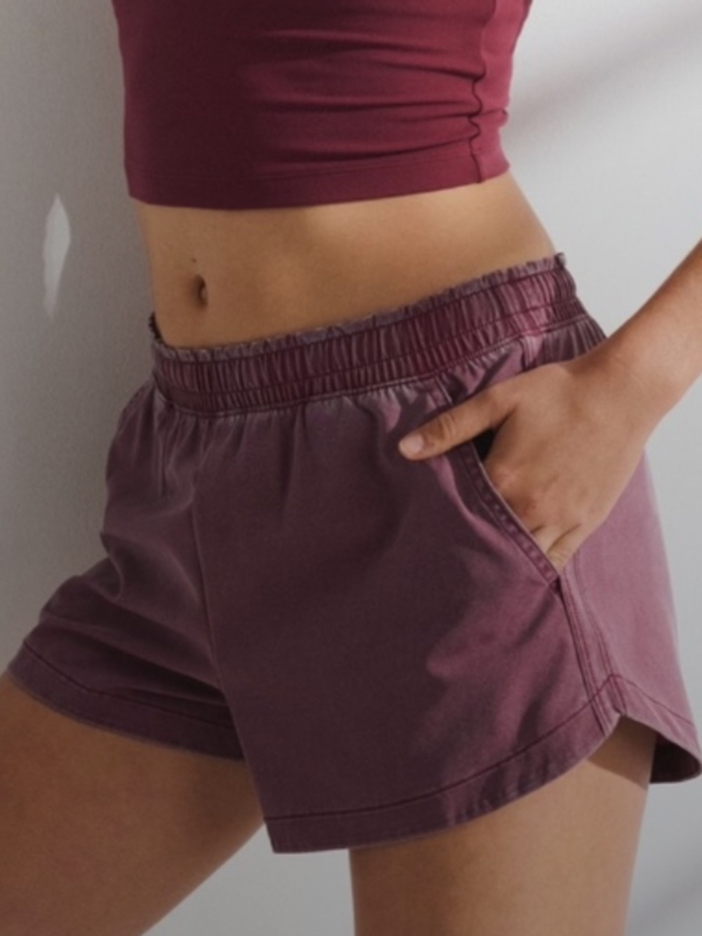 Abercrombie and fitch YPB motionTEK Track Short Maroon